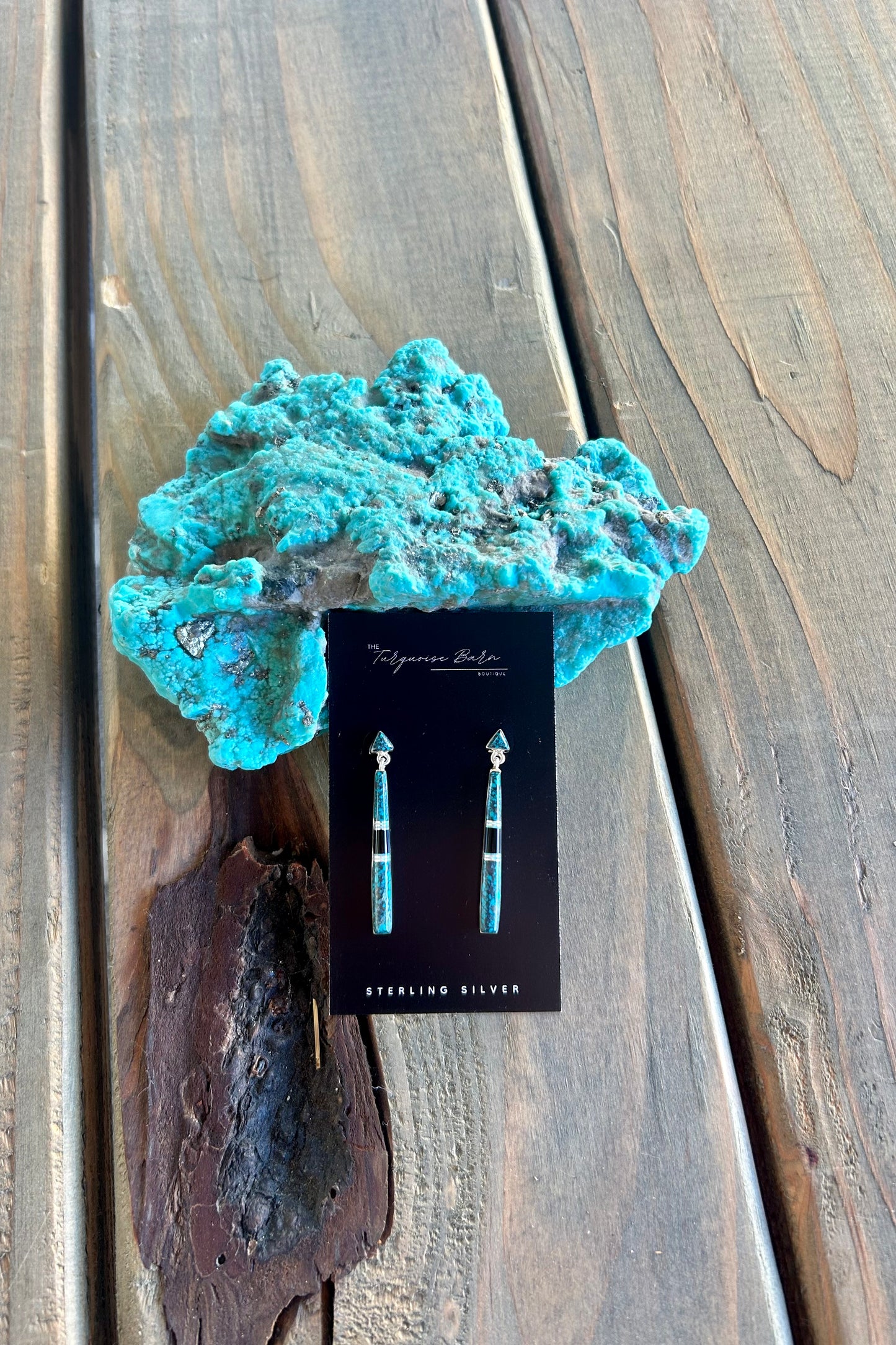 Cloud Mountain & Black Jet Earrings