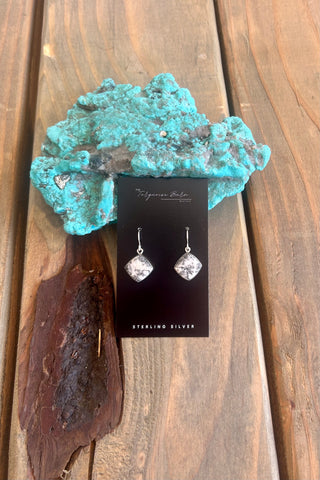 BLACK + WHITE ❖ White Buffalo Dangle Earrings