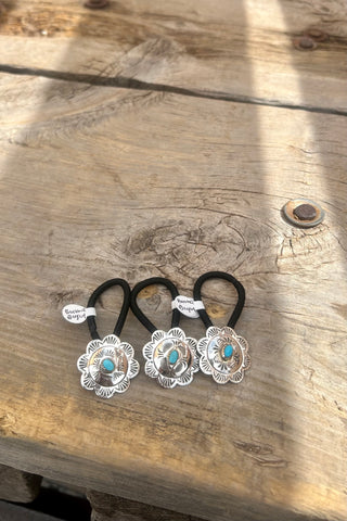 COLLECTED TURQUOISE ❖ Turquoise Concho Hair Ties