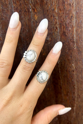 BLACK + WHITE ❖ White Buffalo Ring