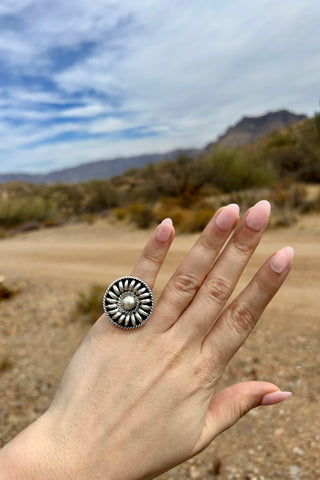 FOREVER TURQUOISE ❖ Silver Concho Ring
