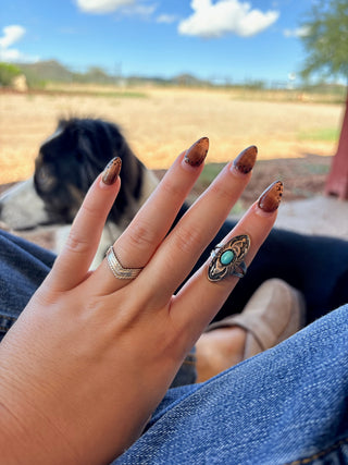 SADDLE SONG ❖ Sterling Silver Oval Statement Ring