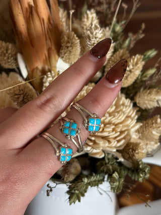 RODEO SKY ❖ Four-Square Cluster Ring