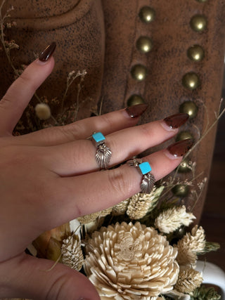 WESTERN WINGS ❖ Square Center Statement Ring