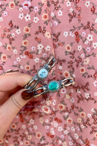 SILVER & STONE ❖ Turquoise Sterling Silver Cuffs