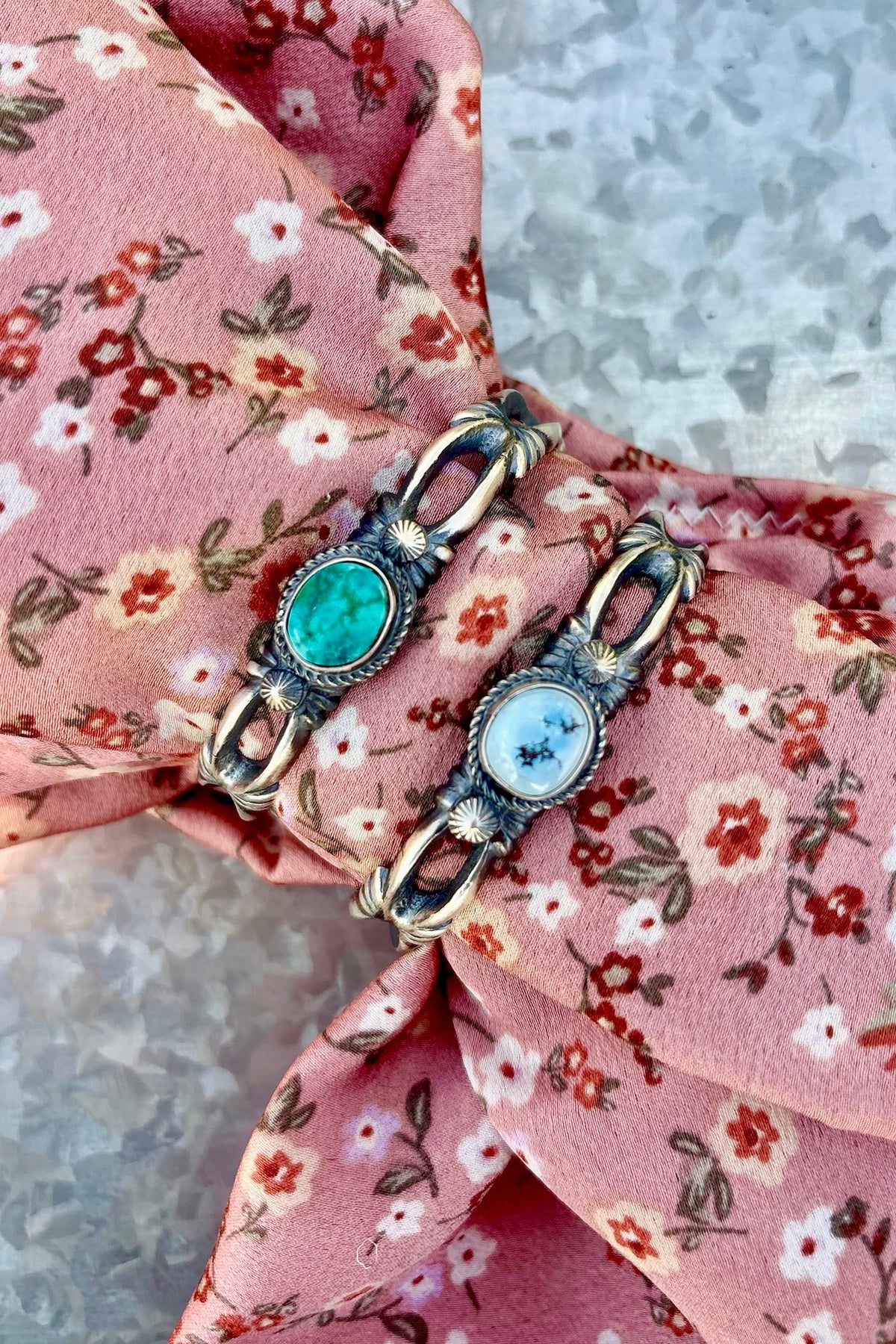 SILVER & STONE ❖ Turquoise Sterling Silver Cuffs
