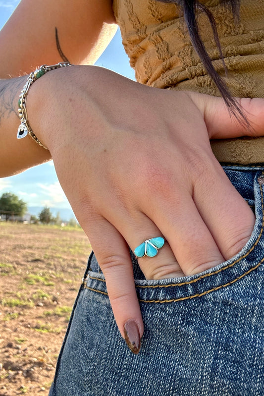 THREE OF A KIND ❖ Three-Stone Turquoise Ring