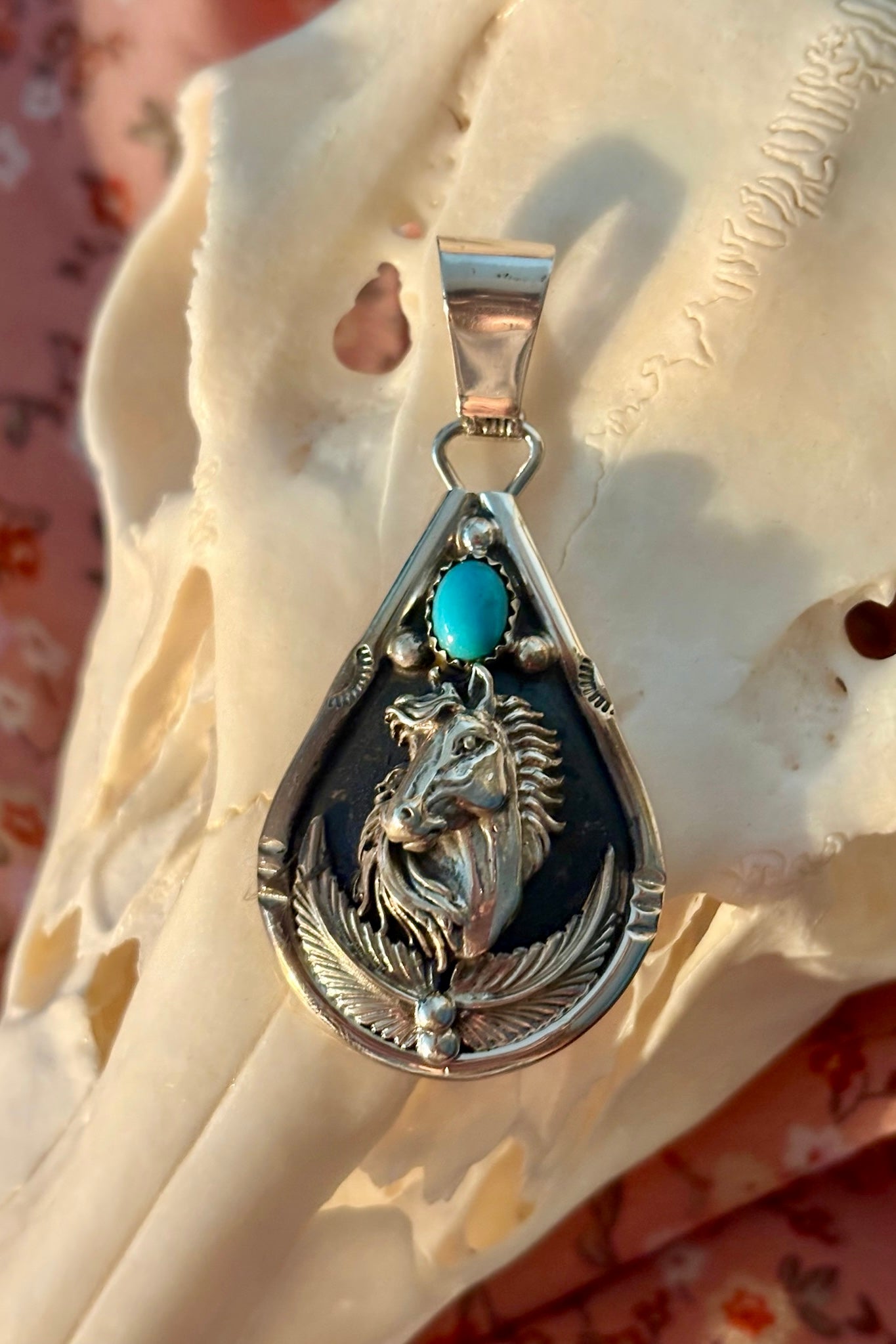WILD AT HEART ❖ Turquoise Horse Pendant