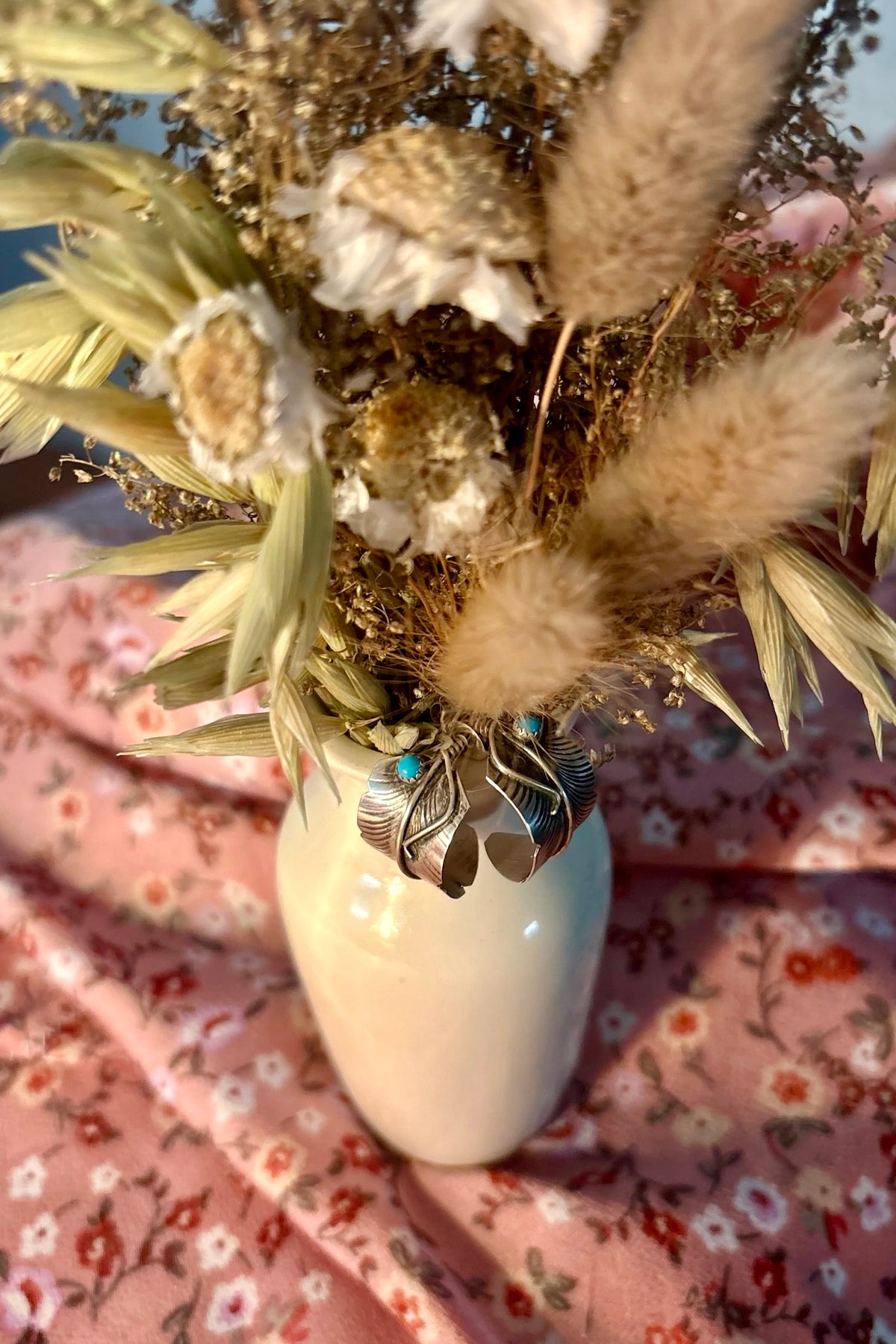 FREE SPIRIT ❖ Turquoise Feather Hoop Earrings