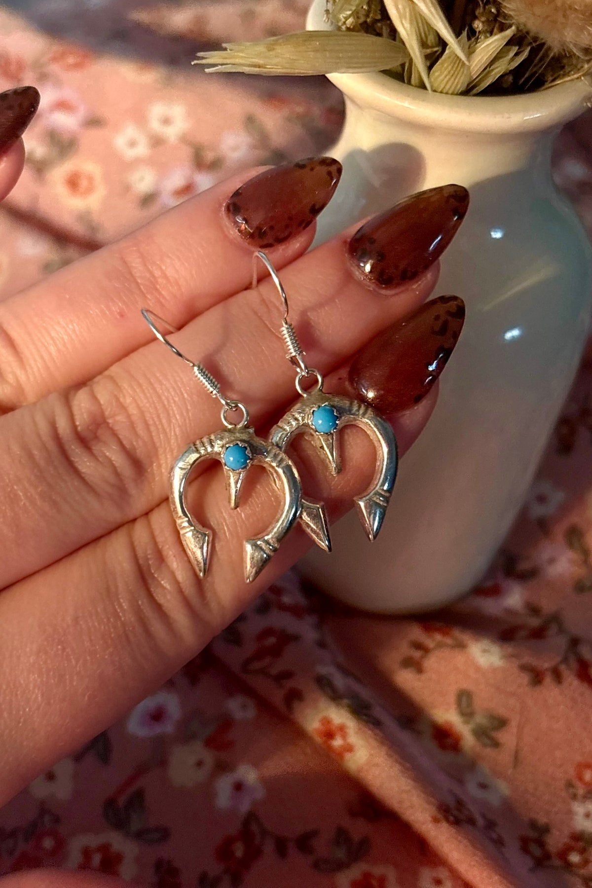SILVER SOUL ❖ Turquoise Naja Earrings