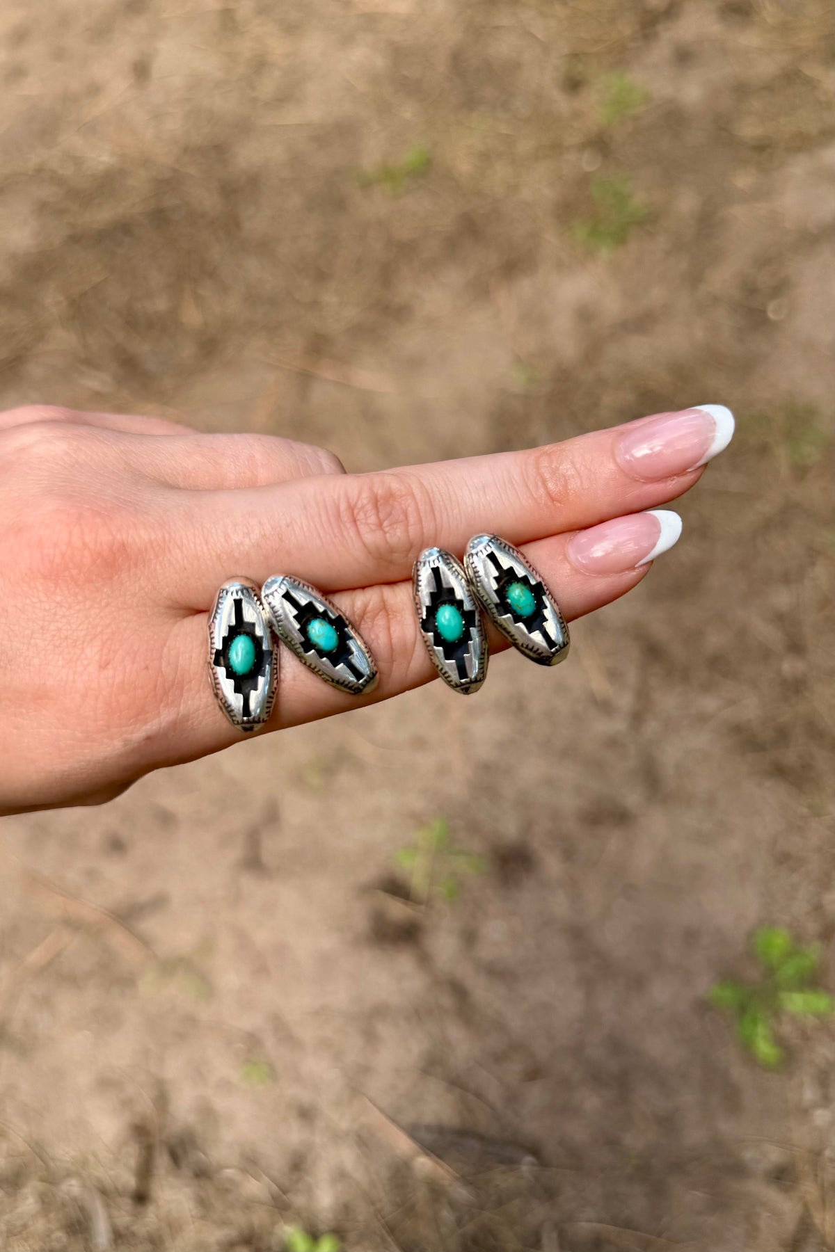 IN THE SHADOWS ❖ Turquoise Shadow Box Earrings