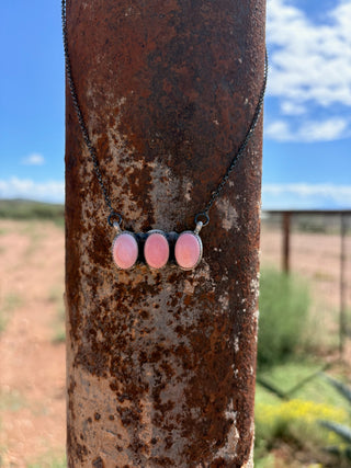 THREE OF A KIND ❖ Pink Stone Necklace
