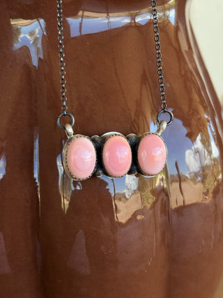 THREE OF A KIND ❖ Pink Stone Necklace