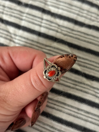 LITTLE FIRECRACKER ❖ Red Coral Ring