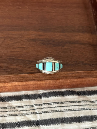 DESERT STRIPES ❖ Turquoise Inlay Ring