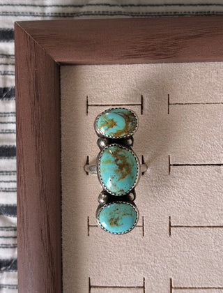 DESERT TRIO ❖ Three Stone Turquoise Ring