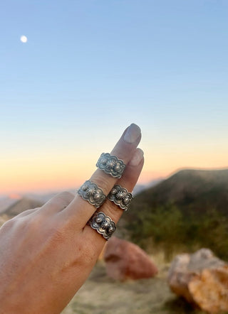 SILVER STARBURST ❖ Stamped Sterling Silver Ring