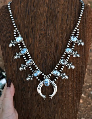 DESERT MOON ❖ Turquoise Squash Blossom Necklace