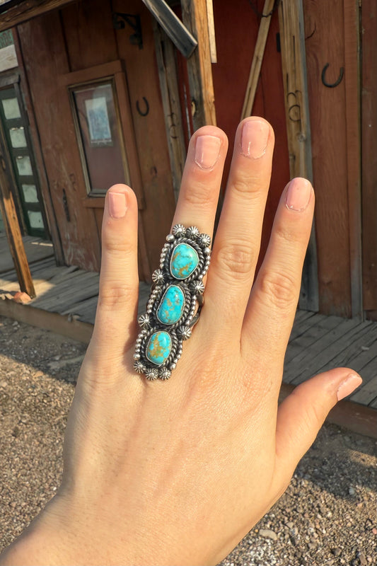 Three Stack Turquoise Ring