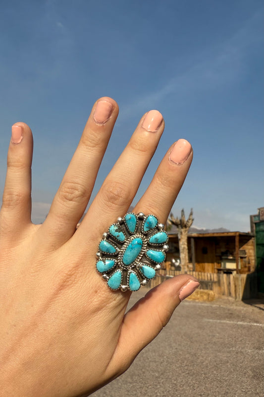 Turquoise Cluster Ring by Mike