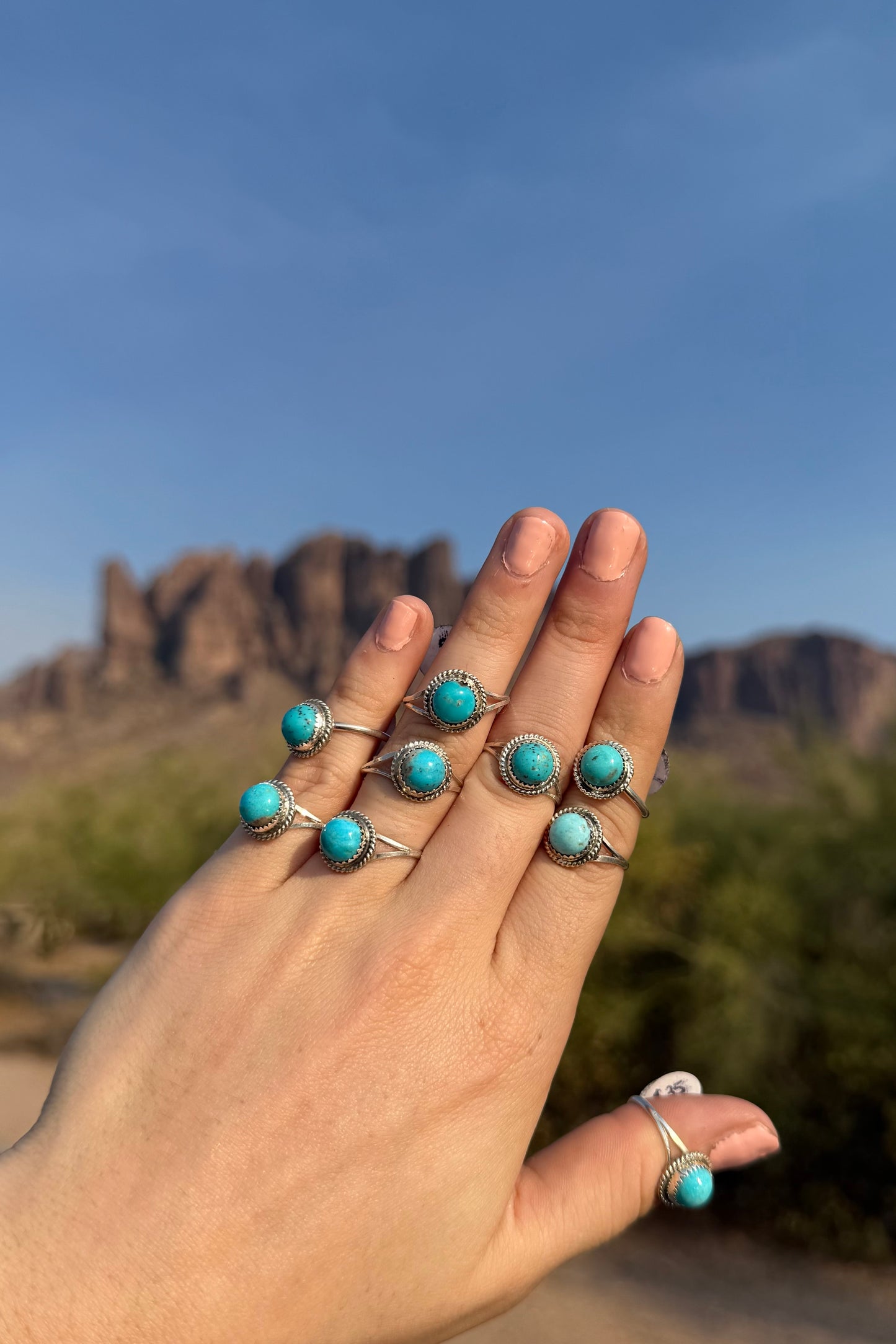 Simple Turquoise Rings