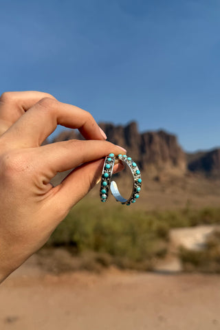 THE PAIR ❖ Turquoise Hoop Earrings by Joann
