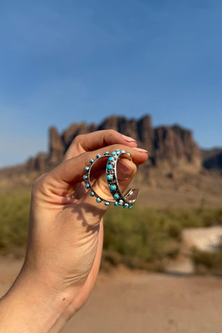 THE PAIR ❖ Turquoise Hoop Earrings by Joann