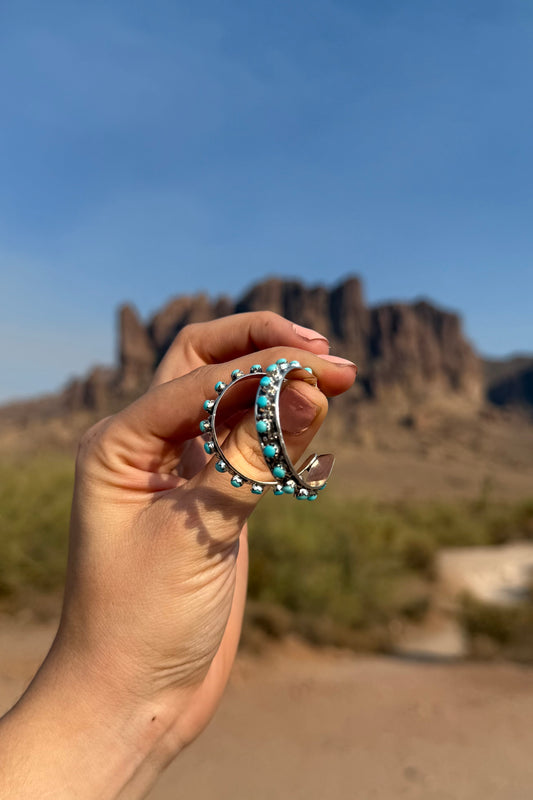 Turquoise Hoop Earrings by Joann