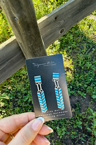 ARROW CREEK ❖ Chevron Inlay Dangle Earrings