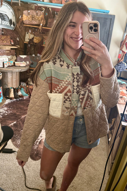 Aztec Western Quilted Jacket