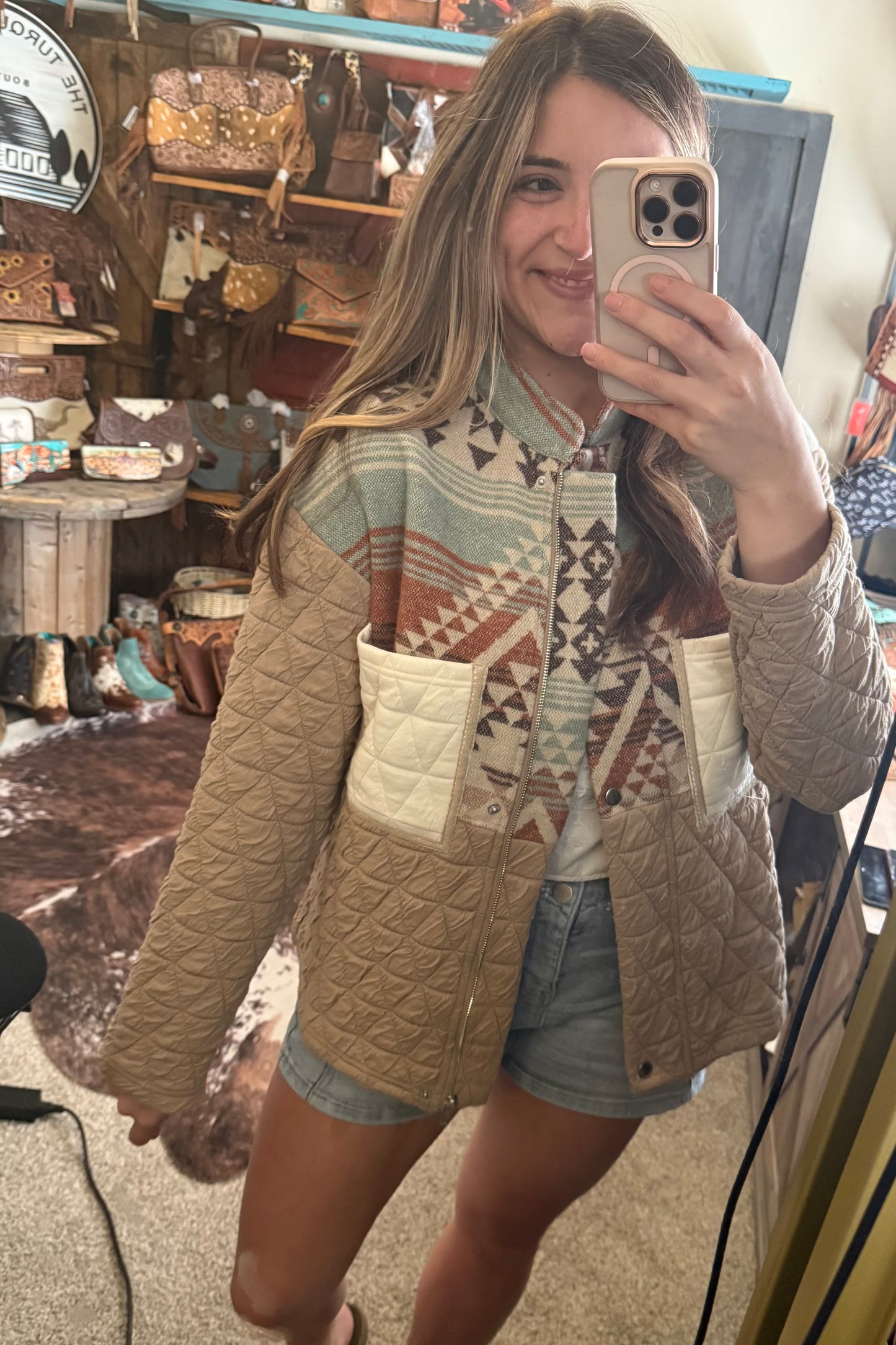 Aztec Western Quilted Jacket