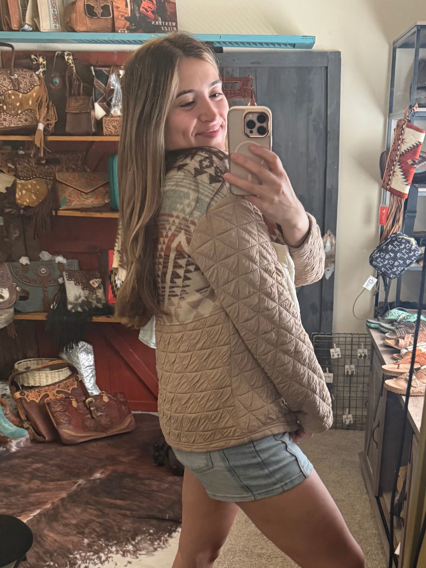 Aztec Western Quilted Jacket