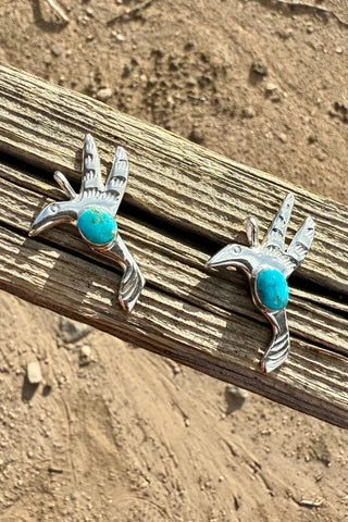 THE KEEPSAKE ❖ Humming Bird Turquoise Pendant By Joseph Martin