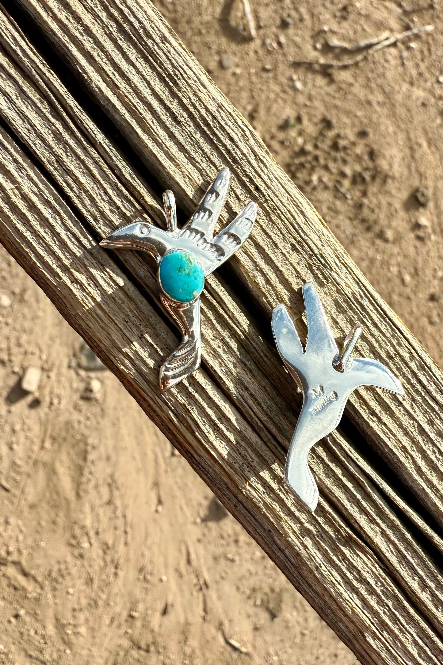 Humming Bird Turquoise Pendant By Joseph Martin