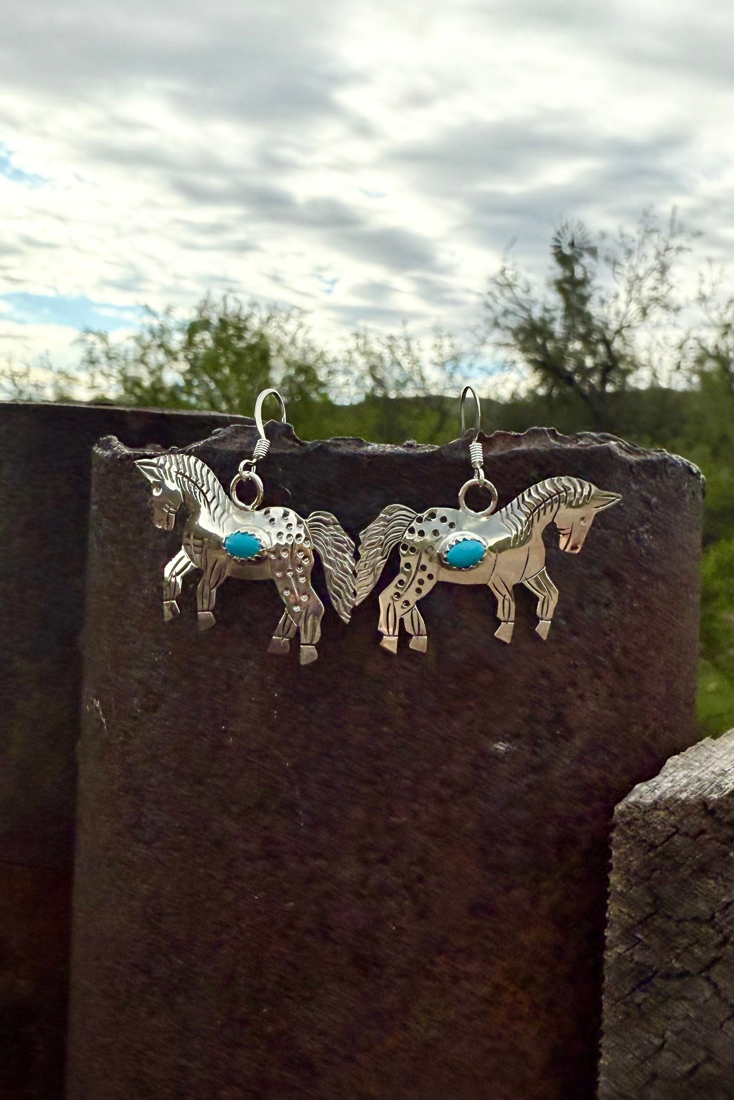 Horse Turquoise Earrings