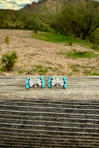 WINGED BEAUTY ❖ Butterfly Turquoise Earrings