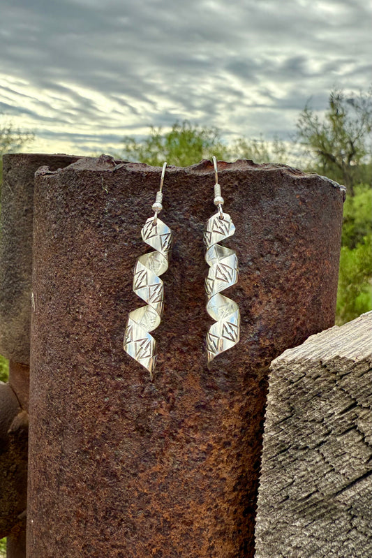 Silver Twist Earrings