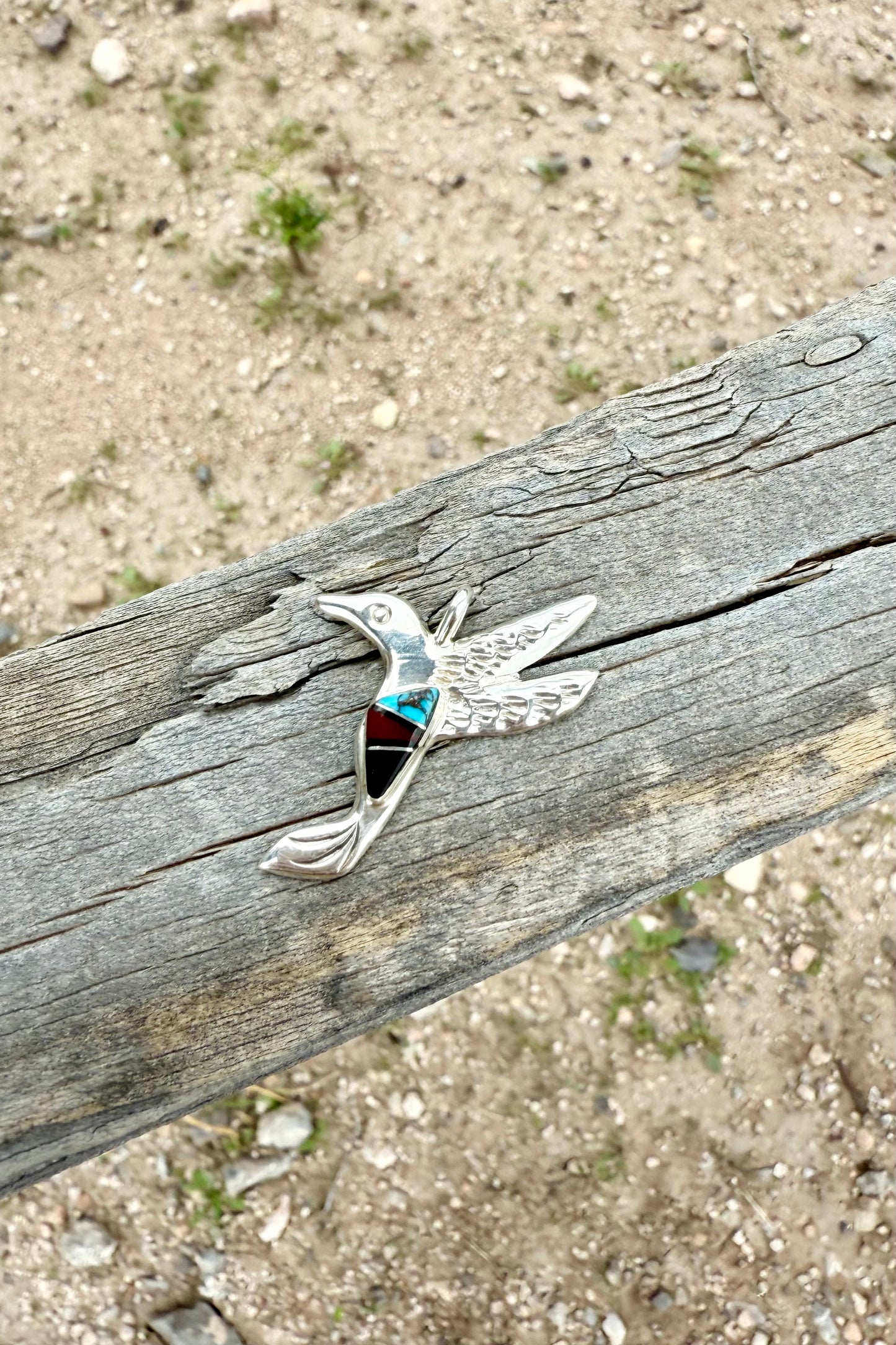 Inlay Hummingbird Pendant