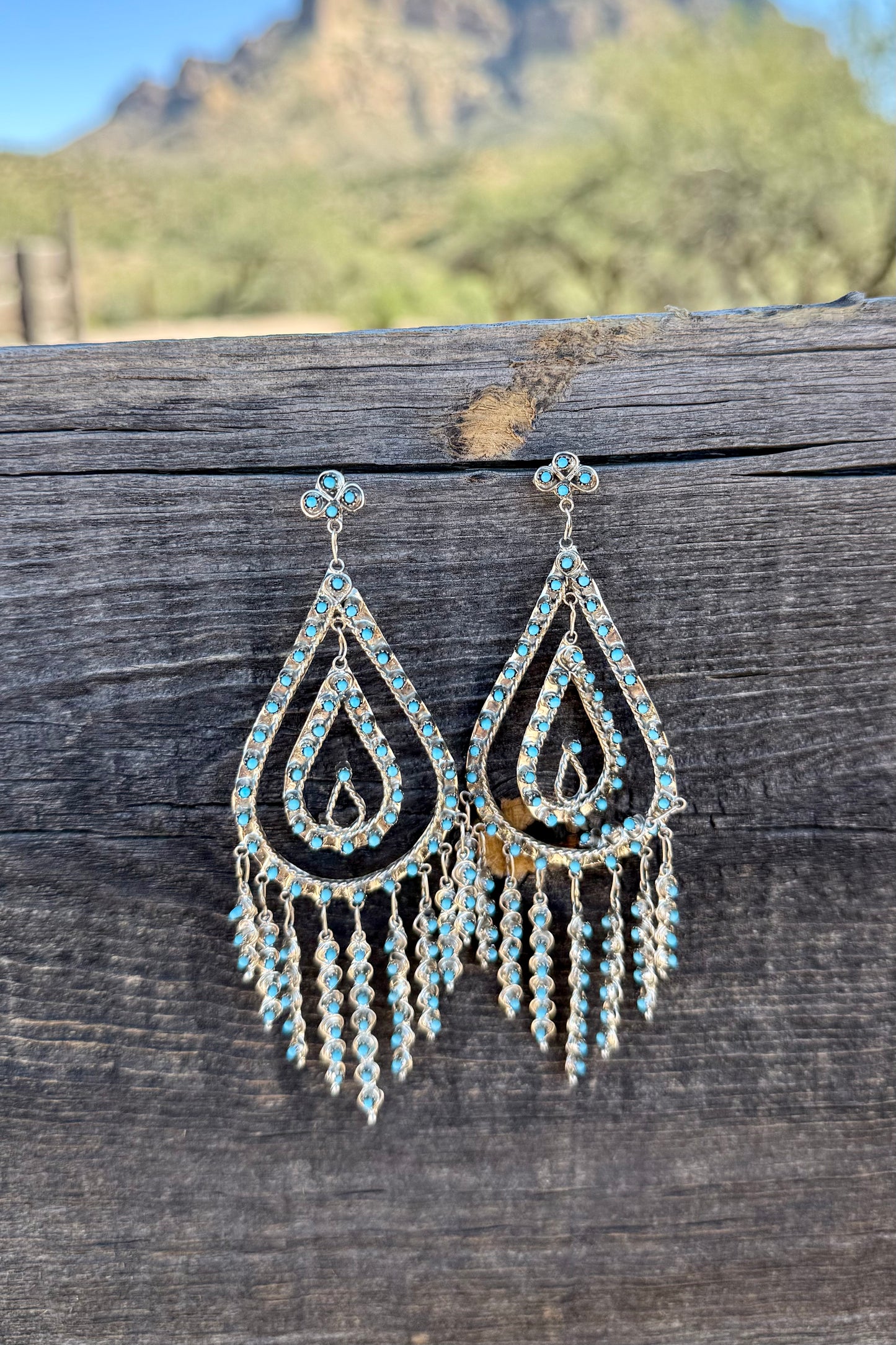 Zuni Dangle Statement Earrings