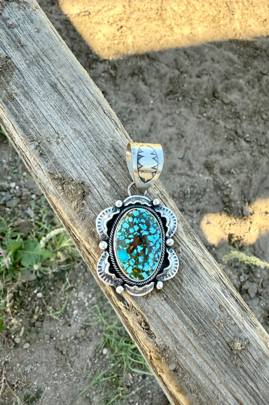 Jackson Hoskie Turquoise & Sterling Silver Pendant