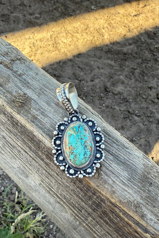 LITTLE HEIRLOOM ❖ Darrin Livingston Turquoise & Silver Pendant