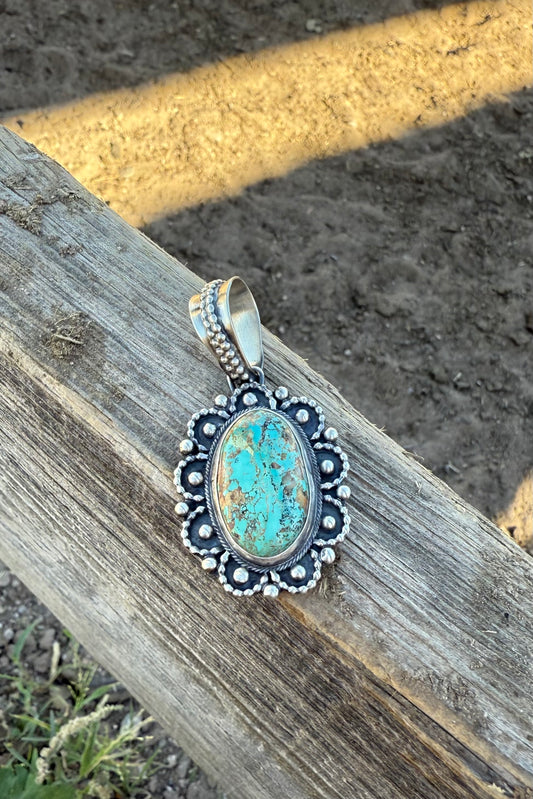 Darrin Livingston Turquoise & Silver Pendant