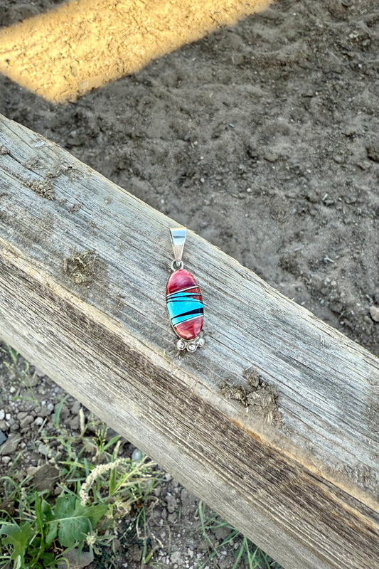 Turquoise/ Coral pendant