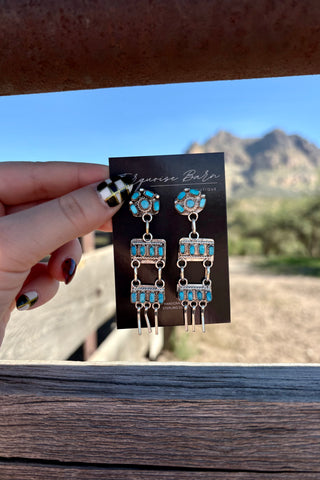 THE PAIR ❖ Turquoise dangle studs