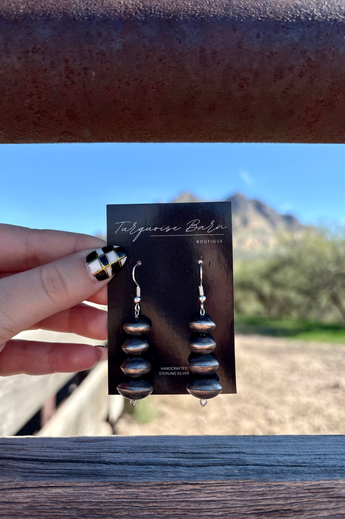 Navajo pearl dangle earrings