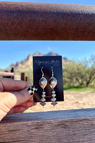 TURQUOISE FAVORITES ❖ Silver dangle studs