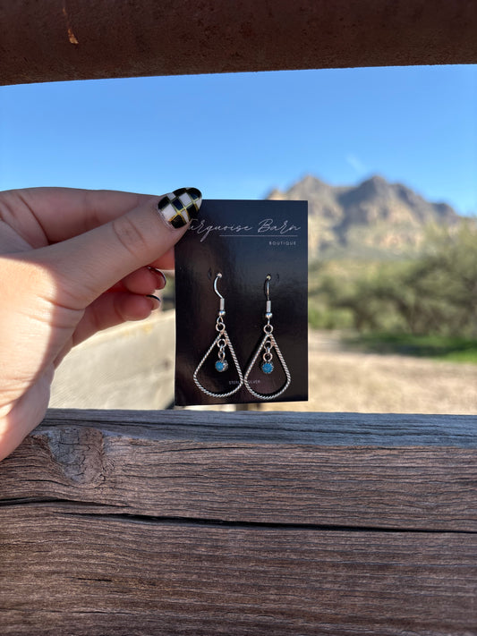 Dangle turquoise earrings