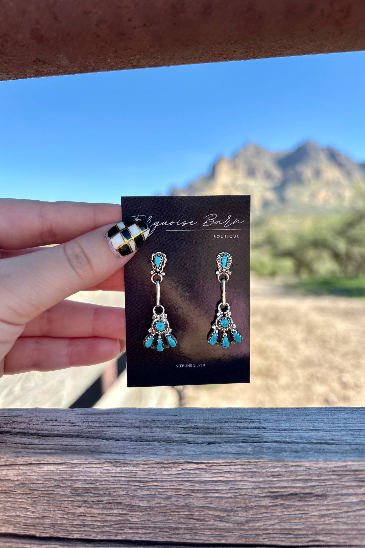 Dangle Turquoise studs