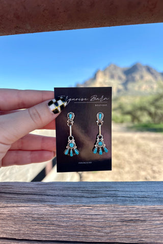 LITTLE TREASURES ❖ Dangle Turquoise studs