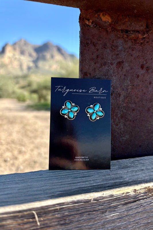 Dainty turquoise studs